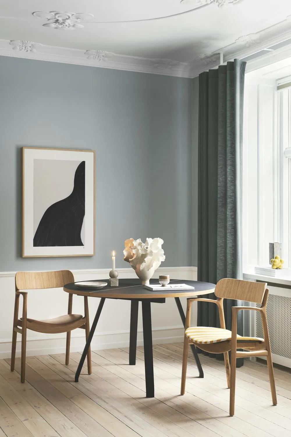 Bent Hansen Asger Chair Polsters Seat, Oiled Oak/Vils Fabric (22 100/110)