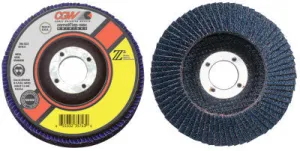 CGW Abrasives Premium Z3 XL T27 Flap Disc, 4", 40 Grit, 5/8 Arbor, 15,300 rpm, 42142