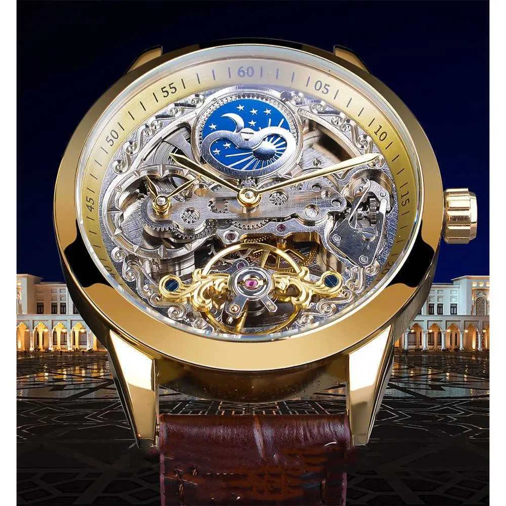 Fashion Flywheel Hollow Men's Automatic Mechanical Watch