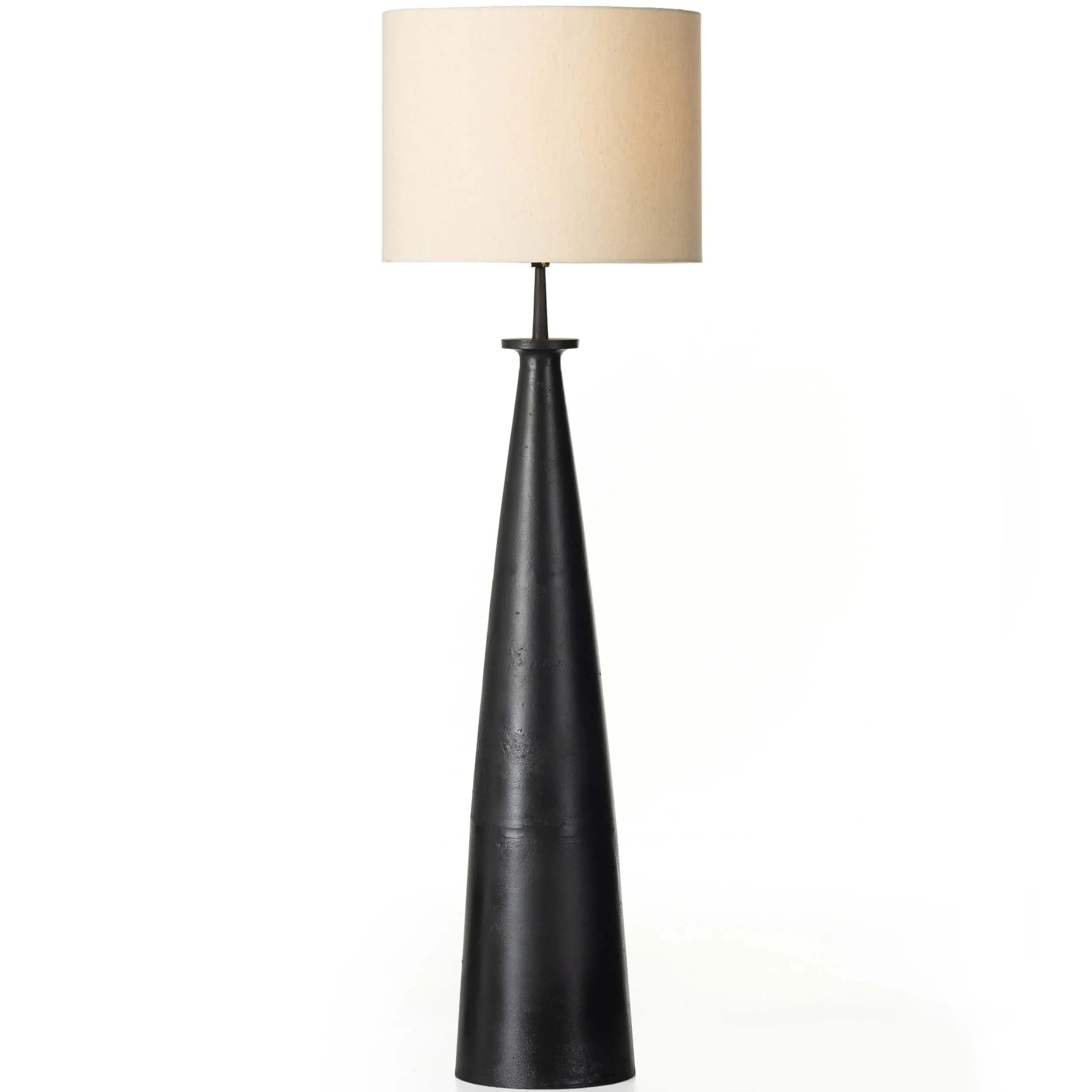 Innes Floor Lamp, Matte Black Cast