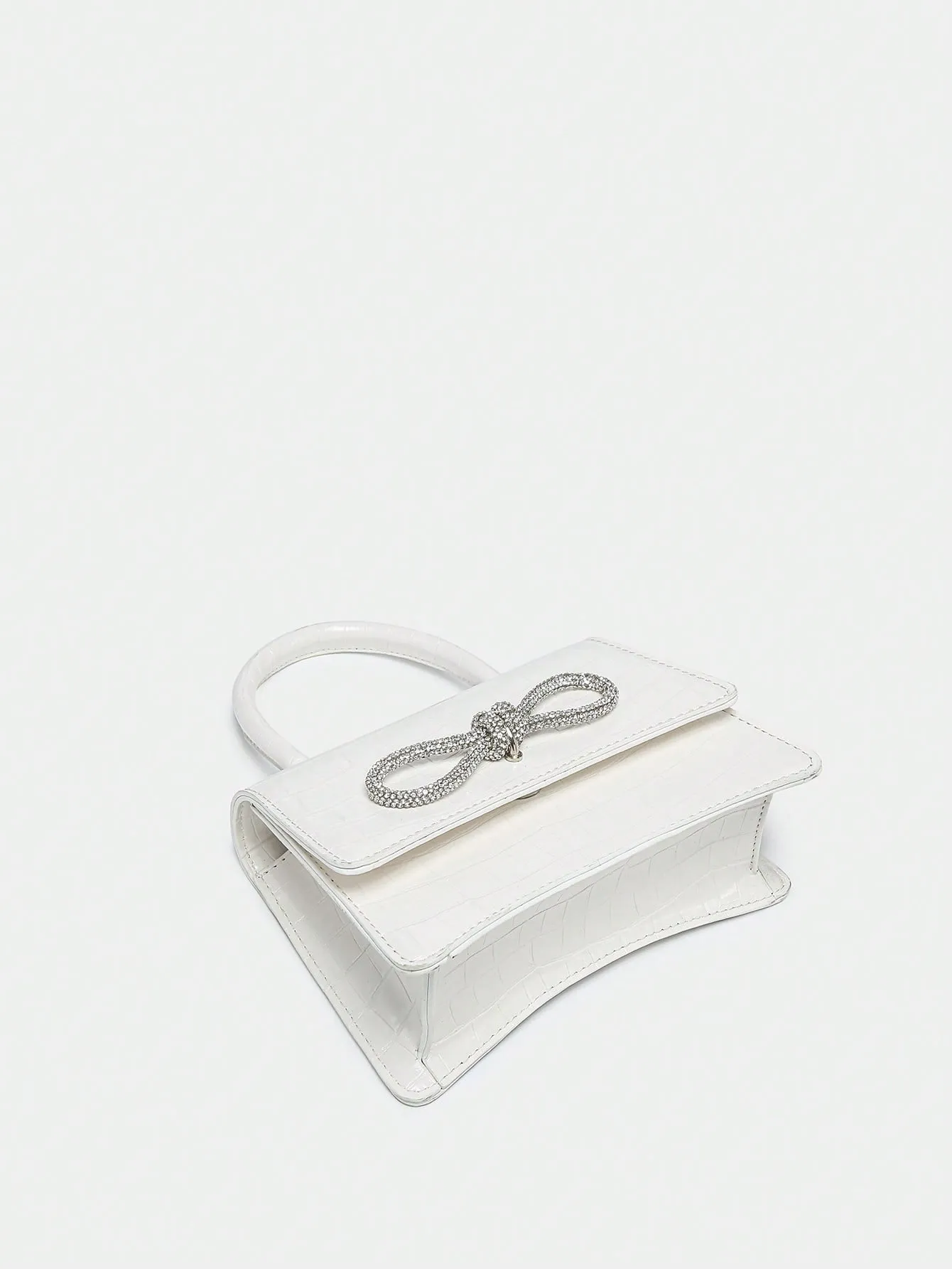 Mini Square Bag Rhinestone & Bow Decor Bag