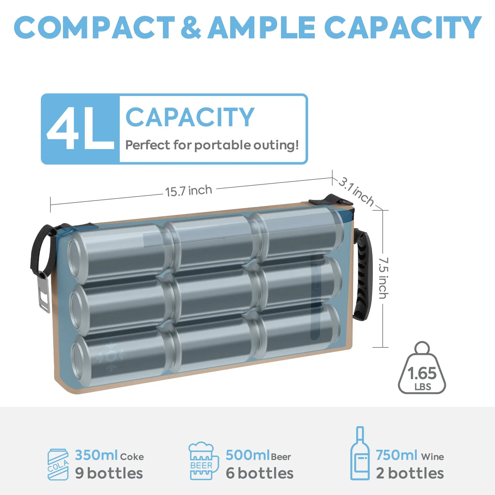 NEW ! ICECO Soft Cooler Bag，Portable Golf Cooler Bag