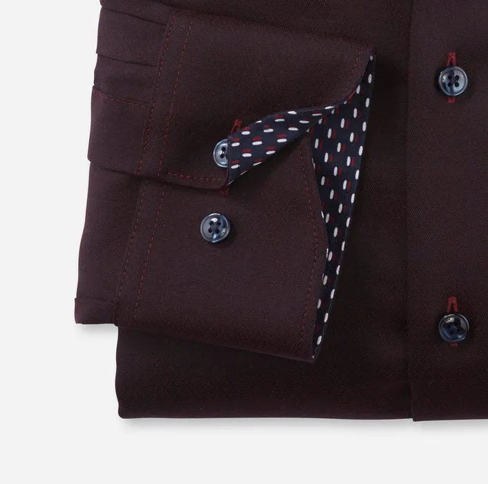 OLYMP Luxor Modern Fit Business Shirt Global Kent Dark Red 1262