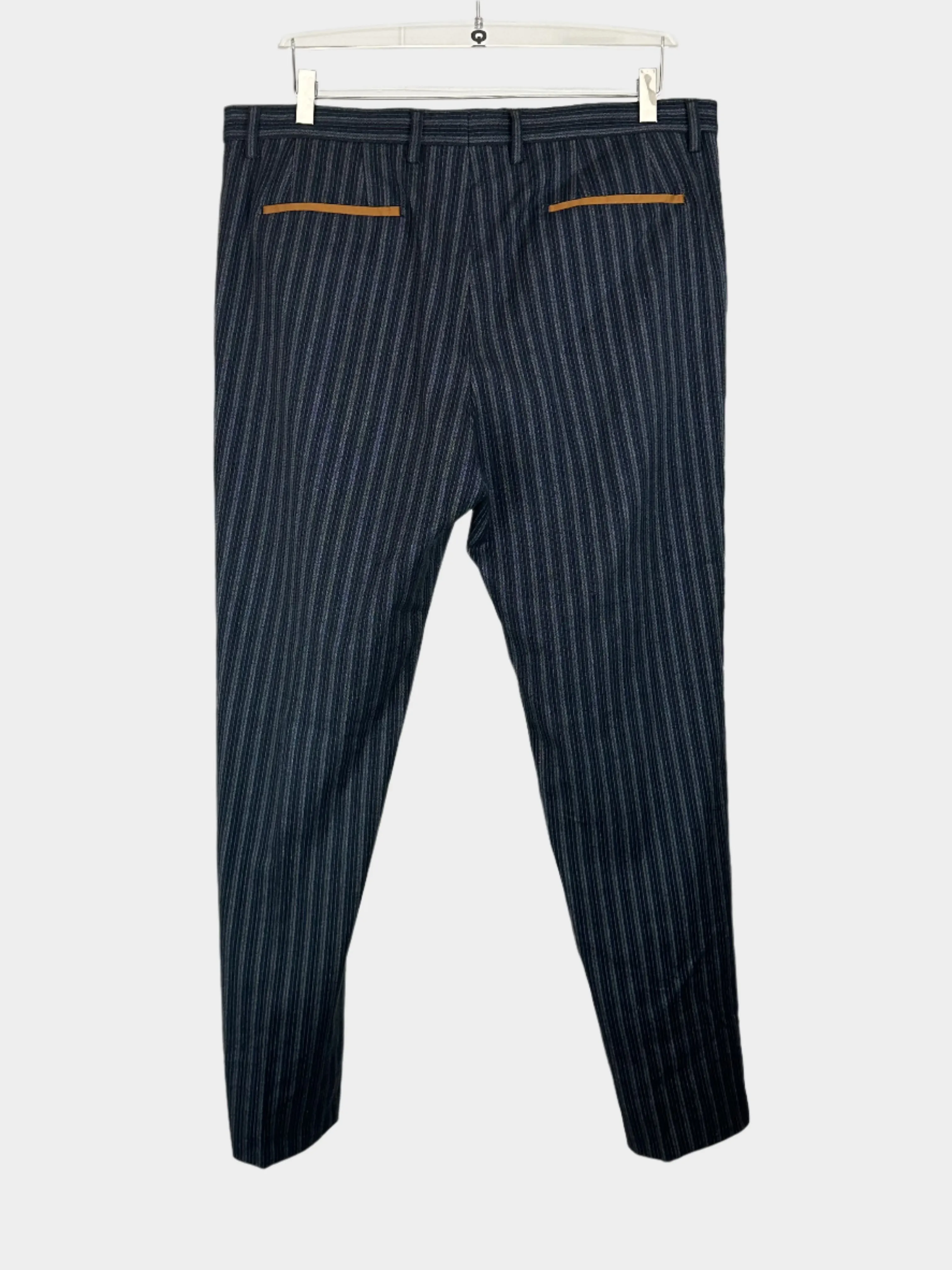 Pin-striped Camel Details Pants