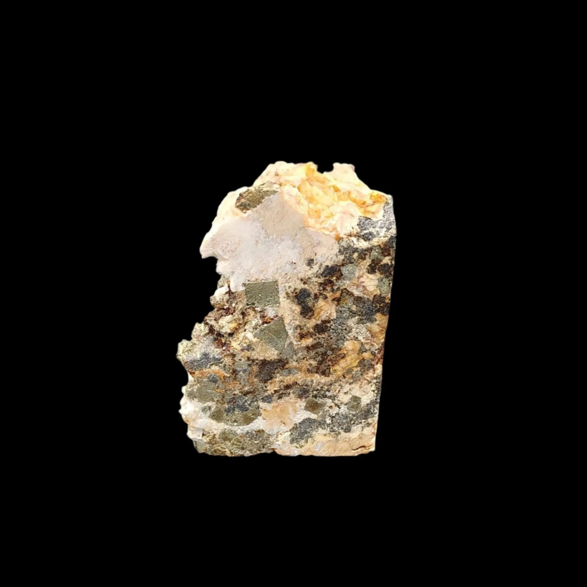 Pyrite On Dolomite With Copper Standing Specimen Unique Formation