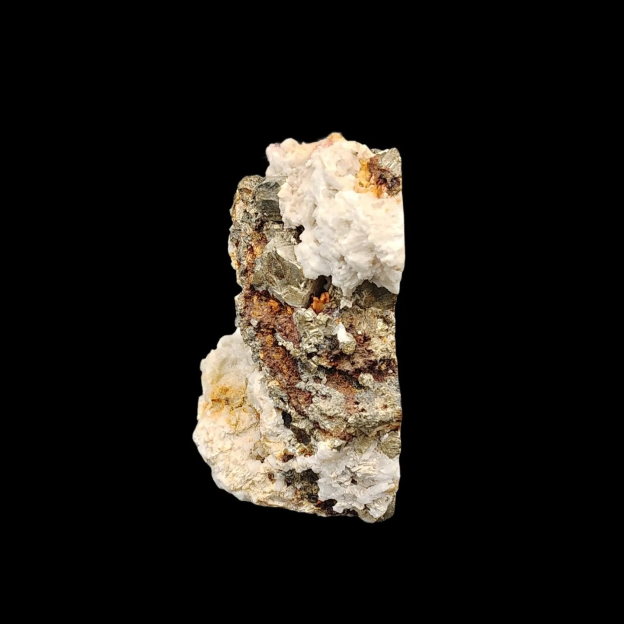 Pyrite On Dolomite With Copper Standing Specimen Unique Formation