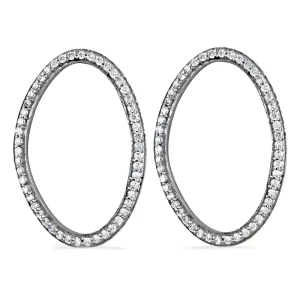 Stunning Cubic Zirconia Gemstone Silver Earrings - Top Fashion Accessories
