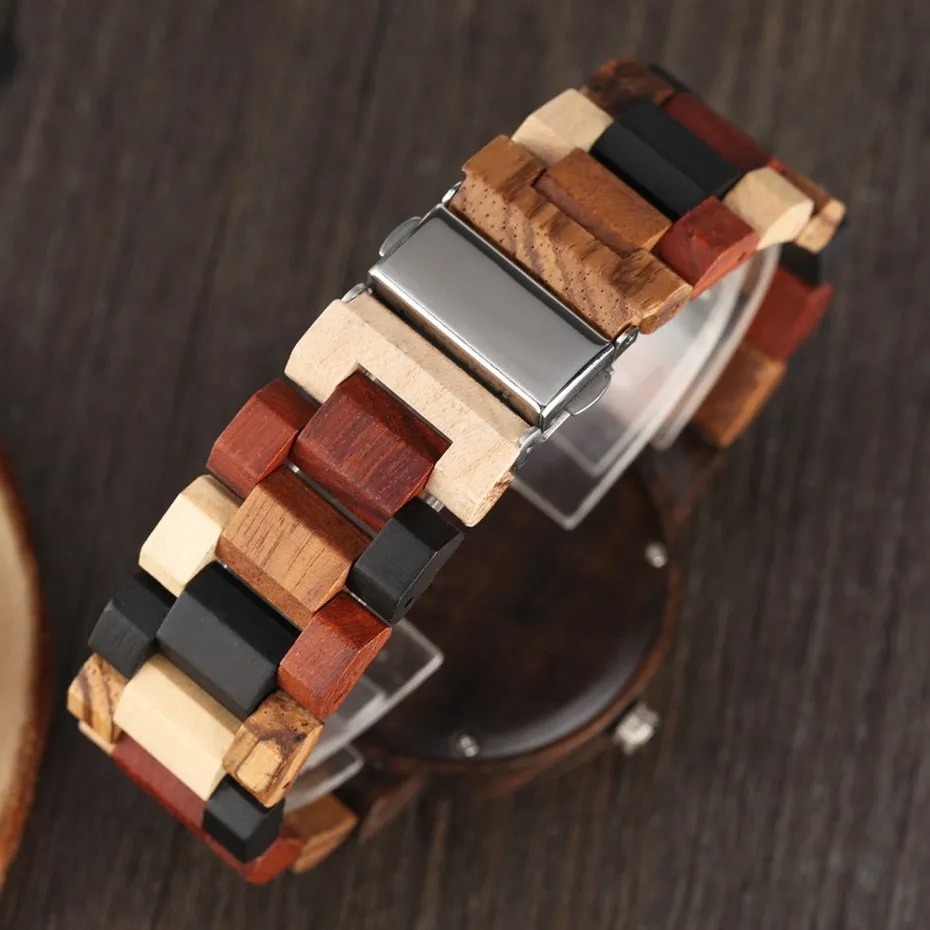 Unique Mixed Colour Wood Watch