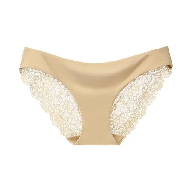 Women's Sexy Lace Panties Seamless Cotton Crotch Breathable Ladies Low-Rise Lingerie Underwear Comfortable Underpants